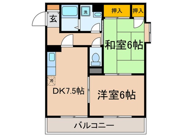 メゾンカタ－ラの物件間取画像